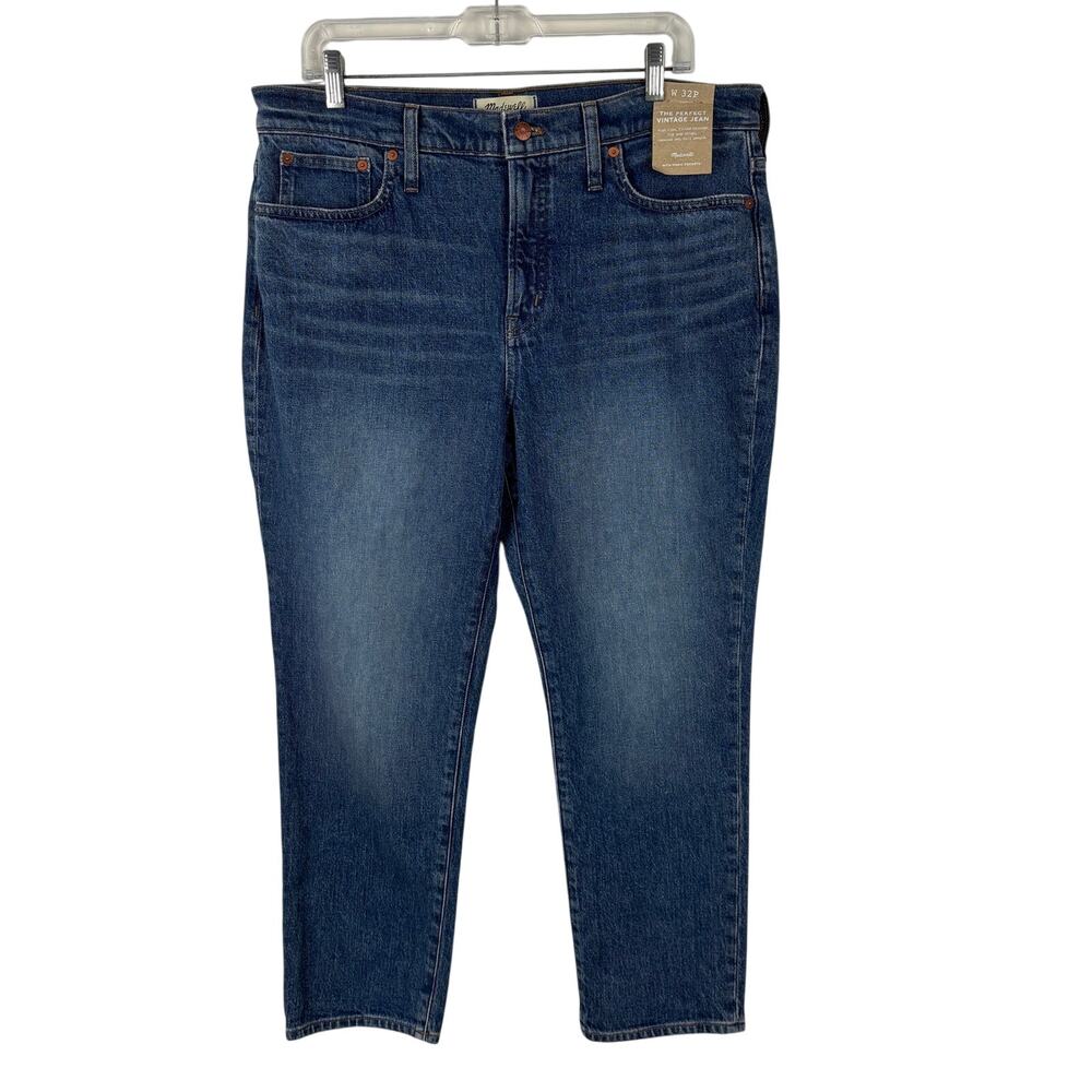 Madewell The Perfect Vintage Jean NEW 32 Petite decatur wash blue